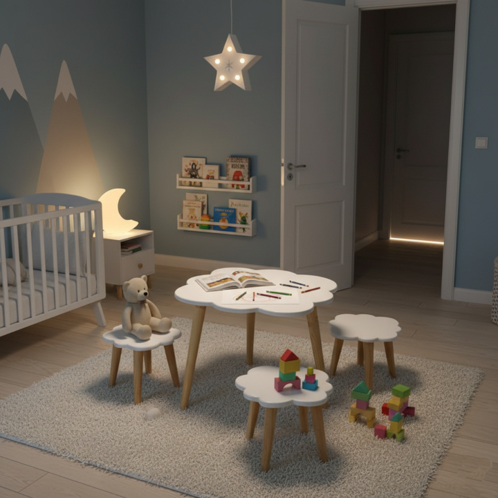 Mesa + 2 sillas Nubo vista 3